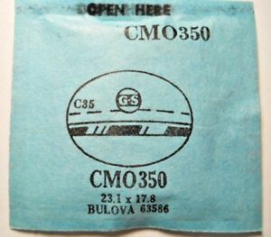 【送料無料】腕時計　オーバルクリスタルフィットブルバgs cmo350 oval replacement watch crystal 231 x 178 mm fits bulova 63586