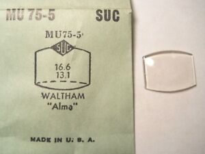 【送料無料】腕時計　ヴィンテージクリスタルウォルサムアルマアルマフィットsuc mu755 vintage replacement watch crystal 166 x 131 mm fits waltham alma