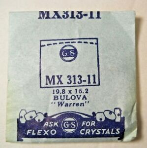 【送料無料】腕時計　クリスタルブロバウォーレンgs mx31311 pmx31311 replacement watch crystal 198 x 162 mm fit bulova warren