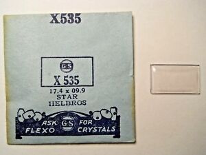 【送料無料】腕時計　クリスタルフィットスターgs x535 suc rs335 replacement watch crystal 174 x 99 mm fits helbros star