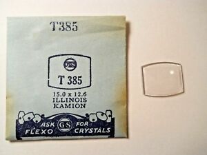 【送料無料】腕時計　ドームクリスタルフィットイリノイカミオンgs t385 pt385 dome replacement watch crystal 150 x 126 mm fits illinois kamion