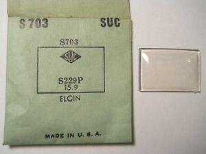 【送料無料】腕時計　クリスタルフィットエルギンsuc s703 rs703 lucite replacement watch crystal 229 x 159 mm fits elgin