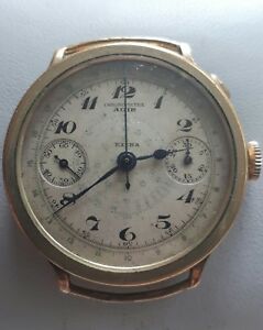 【送料無料】腕時計　アギルエクストロノグラフモノプッシャーランダーロンハーンrare large 1930s agir extra chronometre chronograph mono pusher landeron hahn｜hokushin