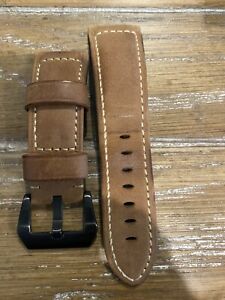 【送料無料】腕時計　スエードブラウンレザーストラップフィットガーミンsuede brown leather 26mm strap fits garmin