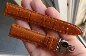 【送料無料】腕時計　ブレスレットクワールクロコブークルデプロイアンテモンレアンシエンヌクロノダイバーbracelet cuir croco boucle deployante *18 mm* pour montre ancienne chrono diver