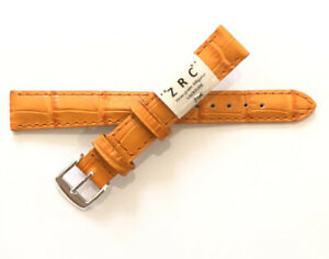【送料無料】腕時計　ブレスレットストラップモントルオレンジc106 neuf bracelet strap montre zrc cuir veau orange 14 mm largeur neuf 29?