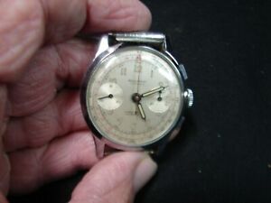 【貨物輸送無料】ウオッチ ヴィンテージキングストンボーモントクロノグラフvintage wristwatch kingston co beaumont 17j chronograph  ss8