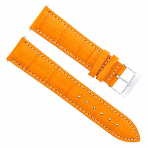 【送料無料】腕時計　ボームメルシエウォッチケープランドクラシマウォッチオレンジレザーストラップ19mm leather strap for baume mercier watch capeland classima watch orange
