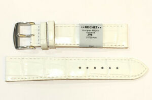 【送料無料】腕時計　ブレスレットストラップモントルロシェクワールドヴォーブランドミリメートル??c37 bracelet strap montre rochet cuir de veau blanc de 20 mm largeur neuf 29?