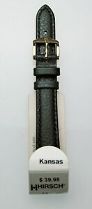 【送料無料】腕時計　ニューディアカンザスグリーンバッファローエンボスカーフスキンウォッチストラップ hirsch kansas 14mm green buffalo embossed calfskin watch strap