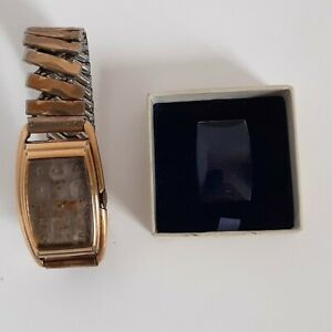 【送料無料】腕時計　ヴィンテージロールゴールドプレートアールデコエルギンウォッチクリスタルvintage 10k rolled gold plate art deco elgin watch doesnt run w crystal