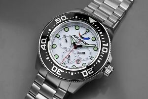 【貨物輸送無料】ウオッチ アラゴンダイブマスターaragon a051wht divemaster 9100 50粍