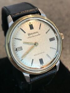 【送料無料】腕時計 ブローバアンバサダーマイクロロータースリムドレスソリッドゴールドベゼルbulova ambassador micro rotor automatic slim dress 14k solid gold bezel 1967