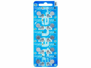 【送料無料】腕時計　レナータピラバッターオロロギフリー10 x renata 395 pila batteria orologio mercury free silver oxide sr927sw 155v