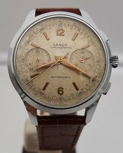 【貨物輸送無料】ウオッチ ランコクロノグラフタキメータlanco chronographe tachymeter antimagnetic