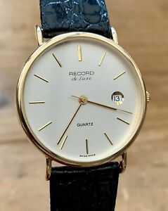 【貨物輸送無料】ウオッチ ヴィンテージメンズレコードソリッドゴールドオリジナルタグボックスvintage 1993 men’s record *9コンピュータ断層撮影法 solid gold* 375 original tagbox lovely watch