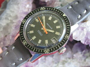 【送料無料】腕時計　ヴィンテージウォルサムステンレススチールダイブスポーツスイスvintage waltham stainless steel dive sport wrist watch with date, swissmade｜hokushin