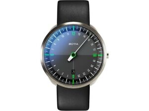 【送料無料】腕時計　ボッタチタンブラックグリーンハンドbotta uno 24 titan schwarz grun 24 stunden uhr mit einem zeiger 5atm wasserdicht｜hokushin