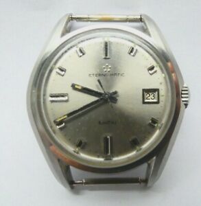 【送料無料】腕時計　ヴィンテージエテルナマチックコンティキビッグケースステンレスvintage eterna matic kontiki automatic big case date working stainless steel｜hokushin