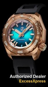 【送料無料】腕時計　ゼロスハンマーヘッドブロンズティールウォッチ zelos hammerhead 2 1000m bronze teal nh35 44mm watch w warranty
