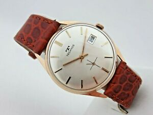 【貨物輸送無料】ウオッチ テクノスローズゴールドマニュアルメンズサービスtechnos 18 kt rose gold  60s  manual winding  mens 34 粍   serviced
