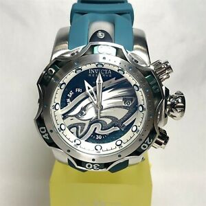 【貨物輸送無料】ウオッチ ヴェノムジェンスイスクォーツクロノストラップウォッチイーグルスinvicta 33084 nfl 52粍 venom gen iii swiss quartz chrono strap watch  eagles