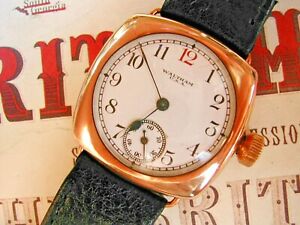 【送料無料】腕時計　ウォルサムアメリカジェントルマンズクッションサービス1932 waltham usa gentlemans cushion shaped wristwatch just serviced