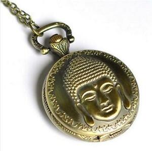 【送料無料】腕時計　ヴィンテージブロンズペンダントウォッチチベットvintage bronze buddha head image pendant watch tibet buddhism taoism zen eastern