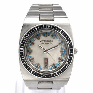 【貨物輸送無料】ウォッチ ウィットナウアーヴィンテージステンレスメンズデーwittnauer vintage stainless steel automatic mens day date watch ref 1001w100