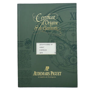 【貨物輸送無料】ウォッチ オーデマピゲオルジンハードカバーaudemars piguet hard cover certificate of orgin and warranty filled out