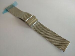 【送料無料】腕時計　シルバーステンレススチールメッシュミラネーゼブレスレットウォッチストラップリリース 22mm silver stainless steel mesh milanese bracelet watch strap easy release