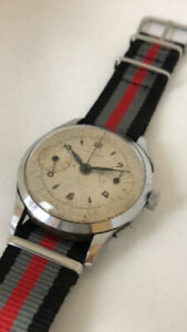 【送料無料】腕時計　レアクロノグラフスイスオーバーサイズミリメートルマニュアルアンニランダーンrare chronographe suisse oversize 40mm manuale anni 40 landeron 2 87,989円