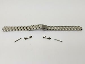 【送料無料】腕時計　ヴィンテージタイムスレディースステンレススチールブレスレットエンドリンクvintage timex ladies stainless steel watch bracelet with 14mm curved end links