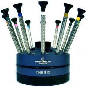 【送料無料】腕時計　ベルゲオンセットプロファイルスタンドスクリュードライバーbergeon 7965s12 set of 12 screwdrivers on special profile stand hs7965s12｜hokushin