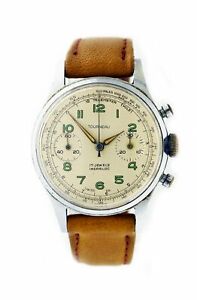 【貨物輸送無料】ウオッチ ヴィンテージトゥルノーヴィーナスカルステンレスジュエルクロノグラフウォッチvintage tourneau venus cal 188 35粍 stainless steel 17 jewel chronograph watch
