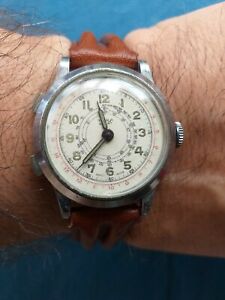 【送料無料】腕時計　ヴィンテージメンズタロノグラフスイスマニュアルレザーウォッチボックスvintage mens tara chronograph swiss manual watch~ leather~watch box~warranty~