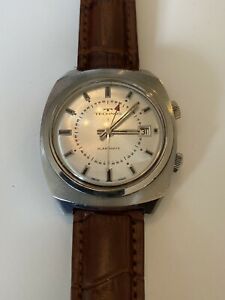 【送料無料】腕時計　レアスイステクノスアラームデートオリジナルボックスペーパーズultra rare swiss technos 1970s alarmdate watch with original box amp; papers