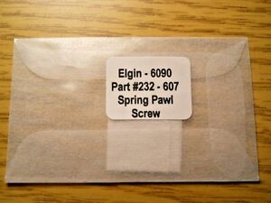 【送料無料】腕時計　パーツスプリングスクリューgenuine elgin replacement watch part 232 607 6090 spring pawl screw