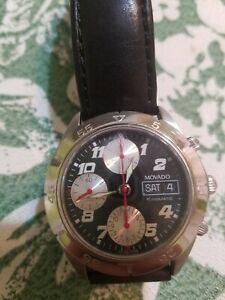 【送料無料】腕時計　レアモバドキングマクロノグラフウォッチrare movado kingmatic chronograph automatic day date watch 84g5896
