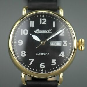 【貨物輸送無料】ウオッチ インガーソールザトレントンゴールドメッキクォーツアラビアルingersoll the trenton gold plated quartz wrist watch with arabic numerals and le