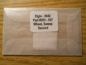 【送料無料】腕時計　エルギンパーツスイープセカンドホイールgenuine elgin replacement watch part 293 547 5642 sweep second wheel nos