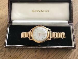 【送料無料】腕時計　ヴィンテージモバドゴールドメッキマニュアルミリメートルボンクリップボックスカルvintage movado gold plated manual large 385 mm with bonklip box cal 127