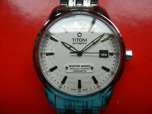 【貨物輸送無料】ウオッチ スイスティトーニマスターシリーズクロノメーターミントswiss titoni master series date automatic icially certified chronometer mint
