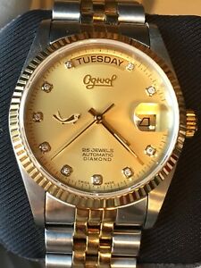 【送料無料】腕時計　ヴィンテージスイスオギバルデイデートウォッチvintage swiss ogival daydate watch