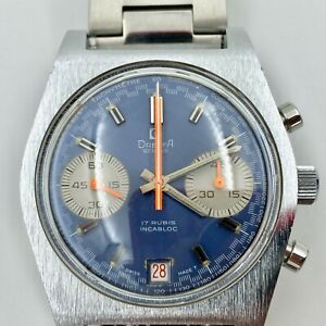 【送料無料】腕時計　ドレッファヴィンテージヴァルジュークロノグラフサービスstunning dreffa vintage valjoux 7734 chronograph watch with date serviced