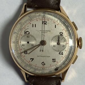 【送料無料】腕時計　ゴールドスイスクロノグラフウォッチ18k gold swiss chronograph watch｜hokushin