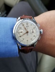 【貨物輸送無料】ウォッチ ヴィンテージジャビルスイスクロノグラフvintage 375 粍 1960s javil swiss chronograph