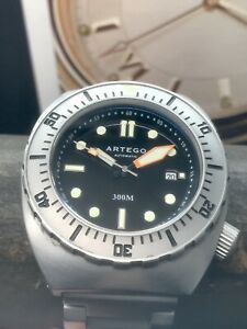 【貨物輸送無料】ウオッチ アルテゴダイバーステンレススチールオレンジハンドartego a1 limited edition 300m automatic diver stainless steel 45粍 orange hand