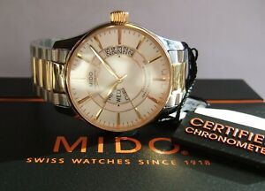 【貨物輸送無料】ウオッチ メンズベルナトーンオートクロノメーターウォッチ￡mido mens belluna m0014312203100 two tone auto chronometer watch rrp ￡970