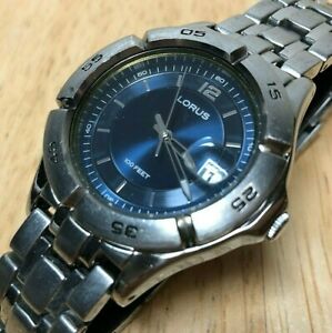 【送料無料】腕時計　ヴィンテージロラスメンズメートルベゼルアナログクォーツウォッチバッテリーvintage lorus mens 30m moving bezel analog quartz watch hours~date~ battery
